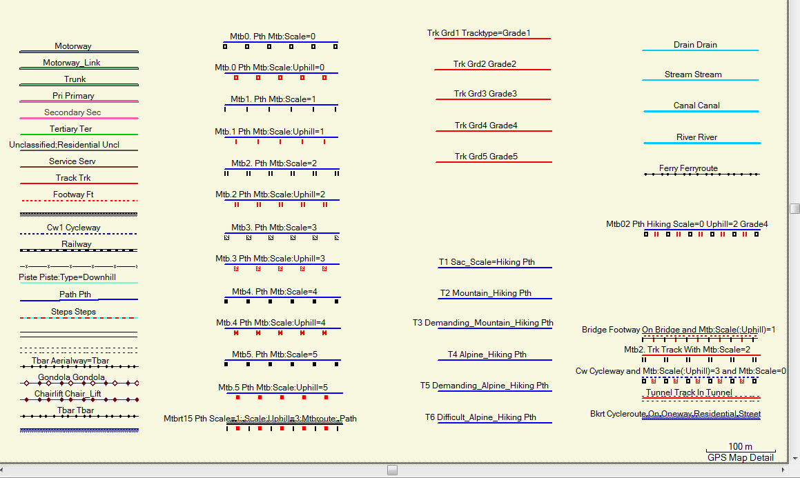 Maplegend in Mapsource 6.13.6